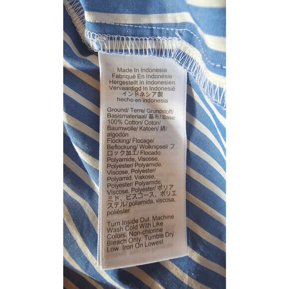 J Crew Heart, Striped, Button Down, Ruffled Neck, Blouse / Shirt, NWOT, Sz XS - Picture 10 of 12